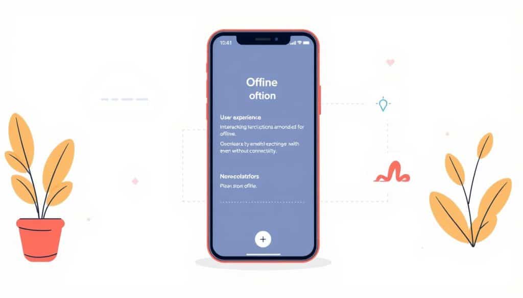 Generate an image representing a Progressive Web App with offline capabilities