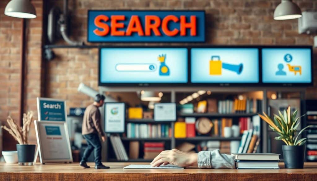 Generate an image representing a business using search advertising to reach active buyers. Generate an image representing a business using search advertising to reach active buyers.