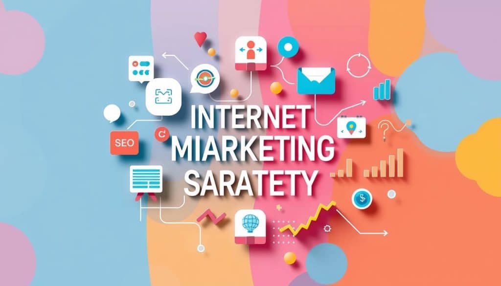 Generate an image representing a comprehensive internet marketing strategy