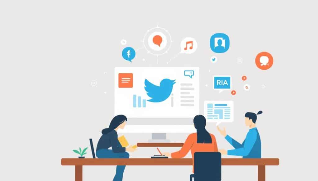 Generate an image representing a digital marketing agency elevating its services with white label social media management.
