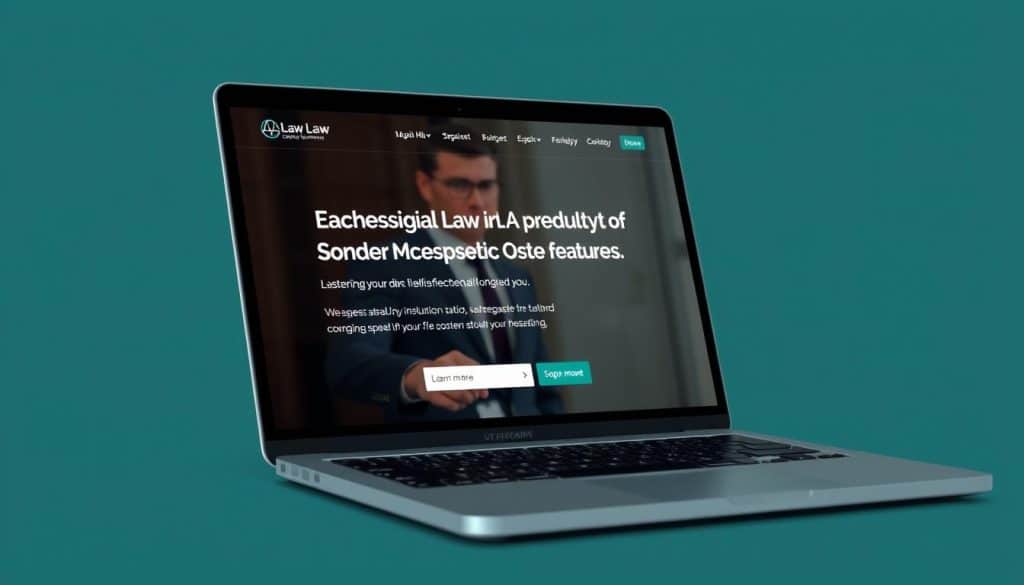Generate an image representing a law firm's website with a strong technical SEO foundation