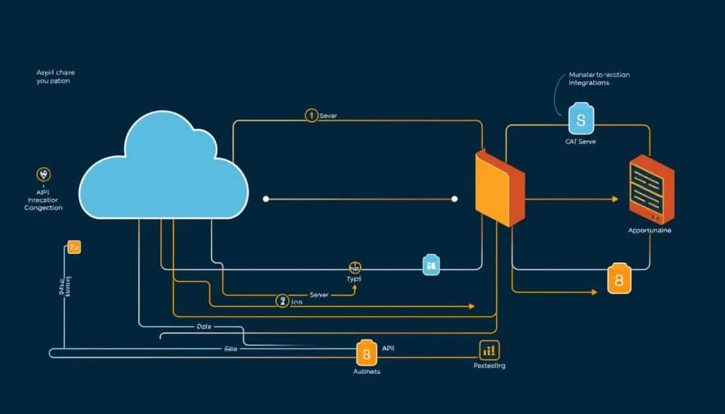 Generate an image representing a web API connection