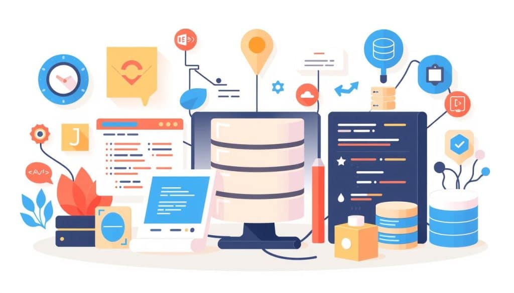 Generate an image representing back-end development skills