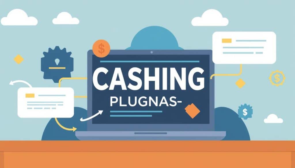 Generate an image representing caching plugins in action