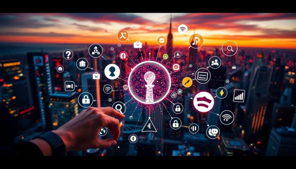Generate an image representing comprehensive digital marketing services