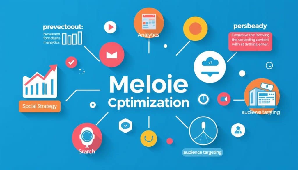 Generate an image representing comprehensive social media search optimization services
