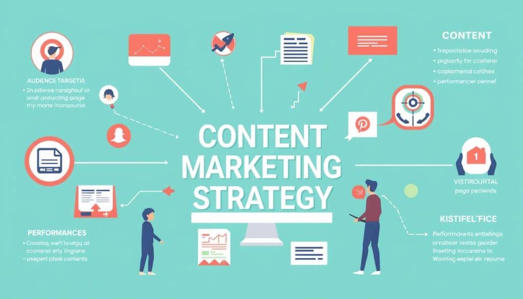Generate an image representing content marketing strategy