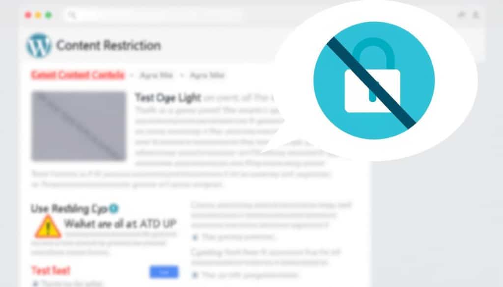Generate an image representing content restriction on a WordPress frontend Generate an image representing content restriction on a WordPress frontend