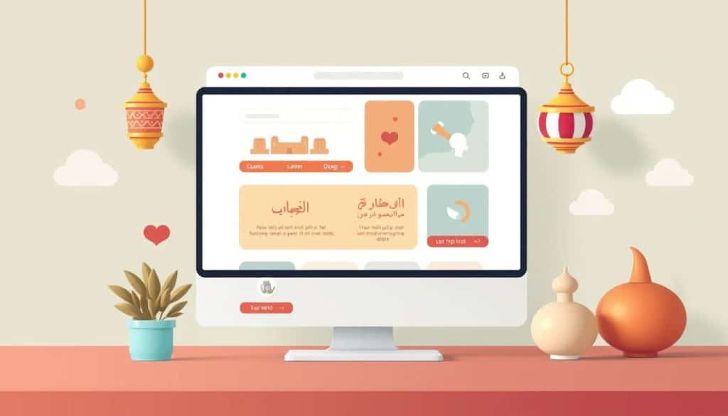 Generate an image representing custom web development for Qatar's market