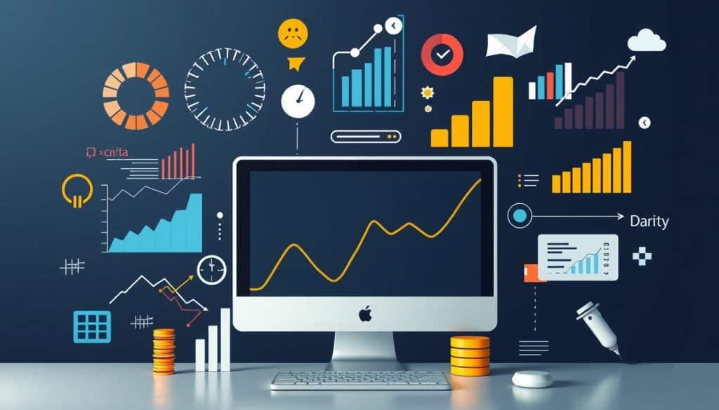 Generate an image representing data analytics in digital marketing