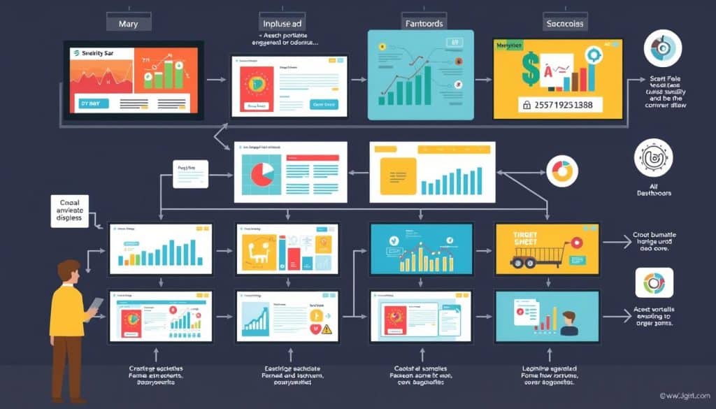 Generate an image representing digital signage advertising monetization strategies. Generate an image representing digital signage advertising monetization strategies.