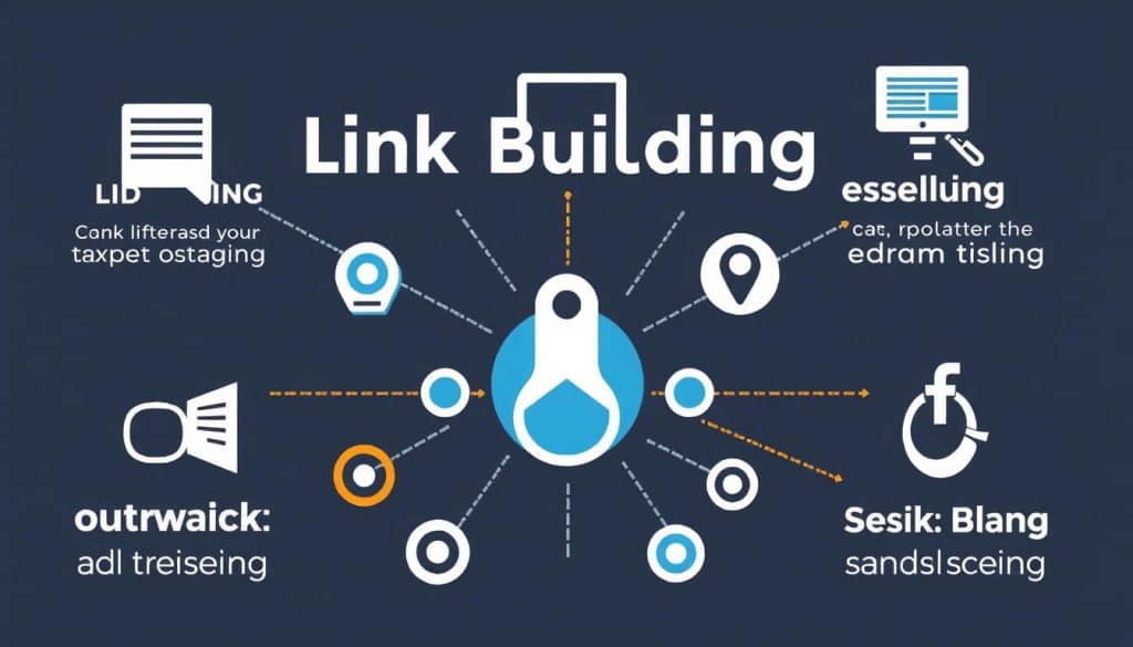 Generate an image representing effective link building strategies