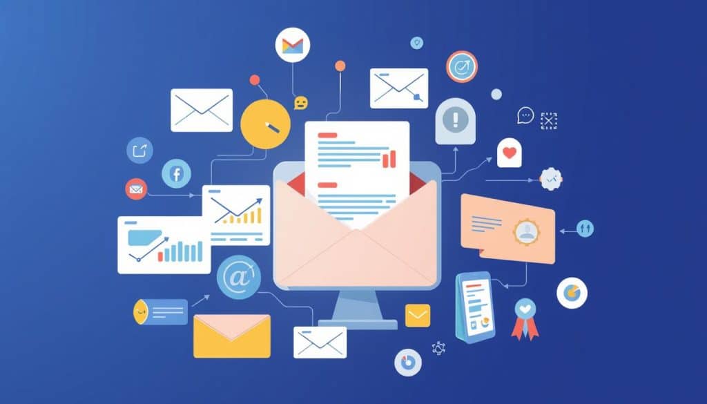 Generate an image representing email marketing automation tools
