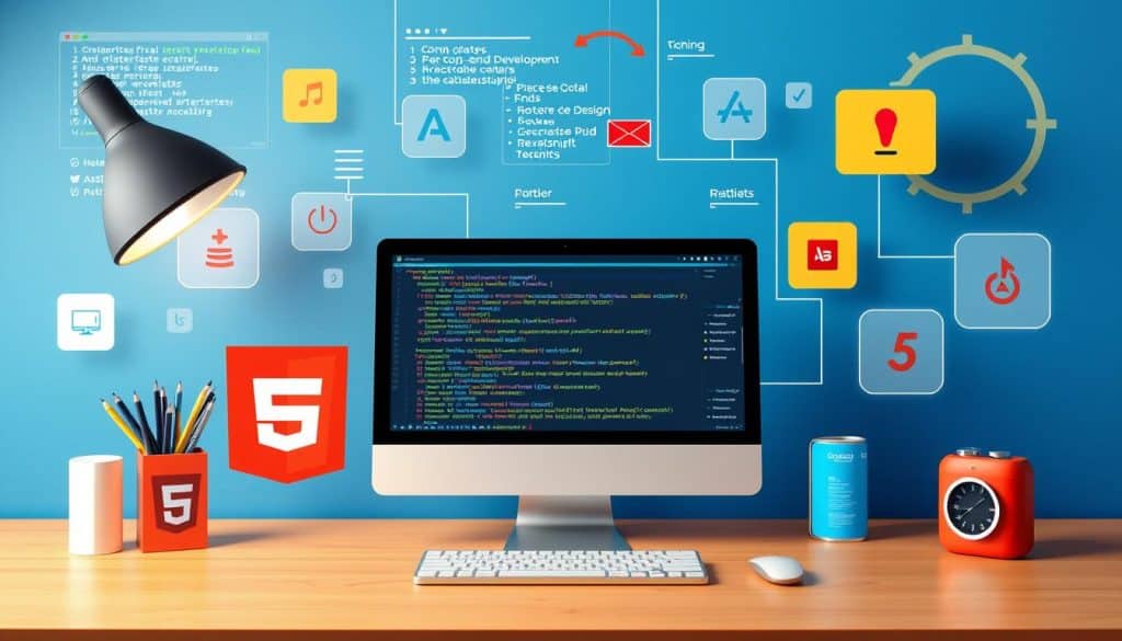Generate an image representing front-end development skills