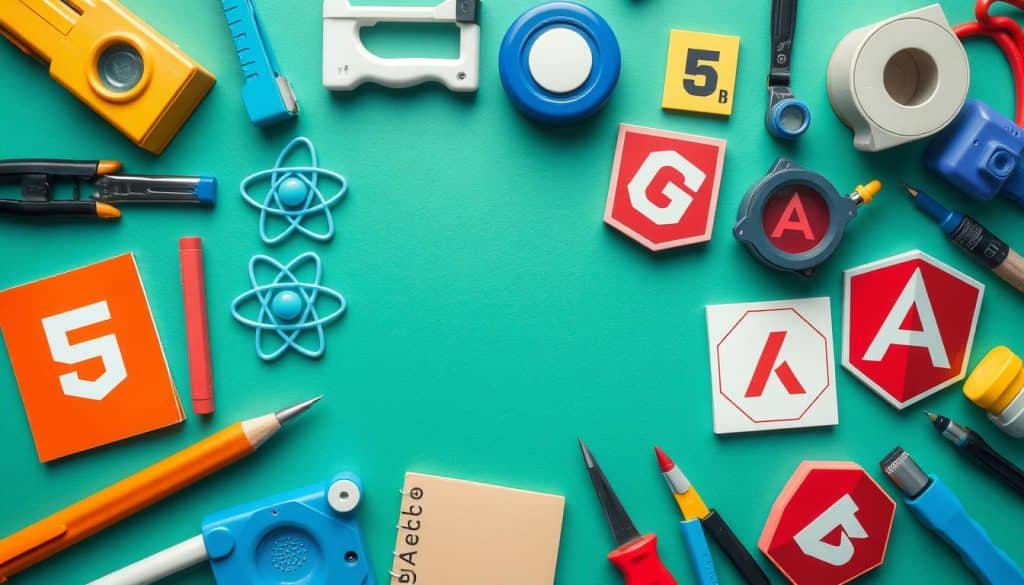Generate an image representing front-end development tools