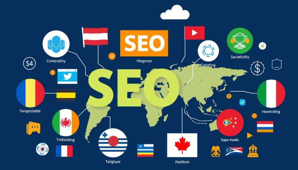 Generate an image representing international SEO tools