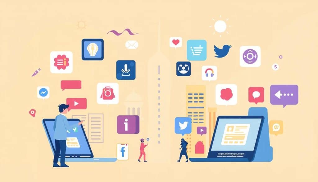 Generate an image representing local Qatar digital platforms