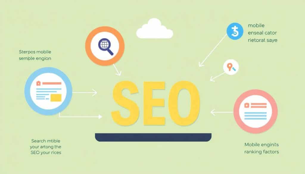 Generate an image representing mobile SEO optimization