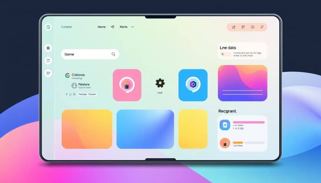 Generate an image representing modern web app UI/UX design