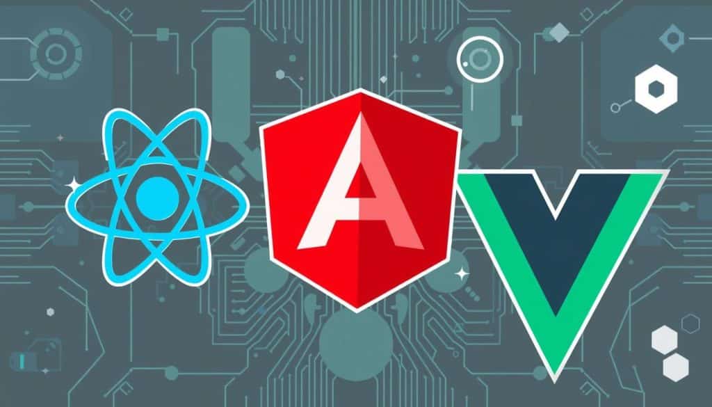 Generate an image representing popular front-end frameworks