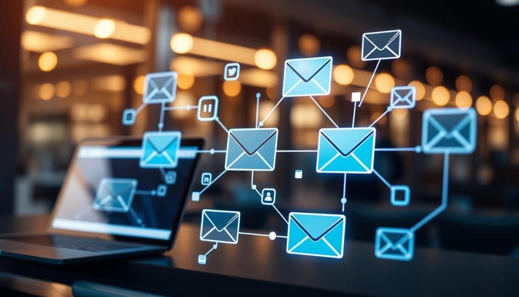 Generate an image representing professional email hosting services for businesses. Generate an image representing professional email hosting services for businesses.