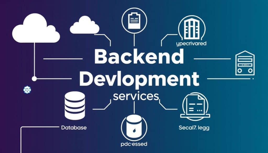 Generate an image representing robust backend development services