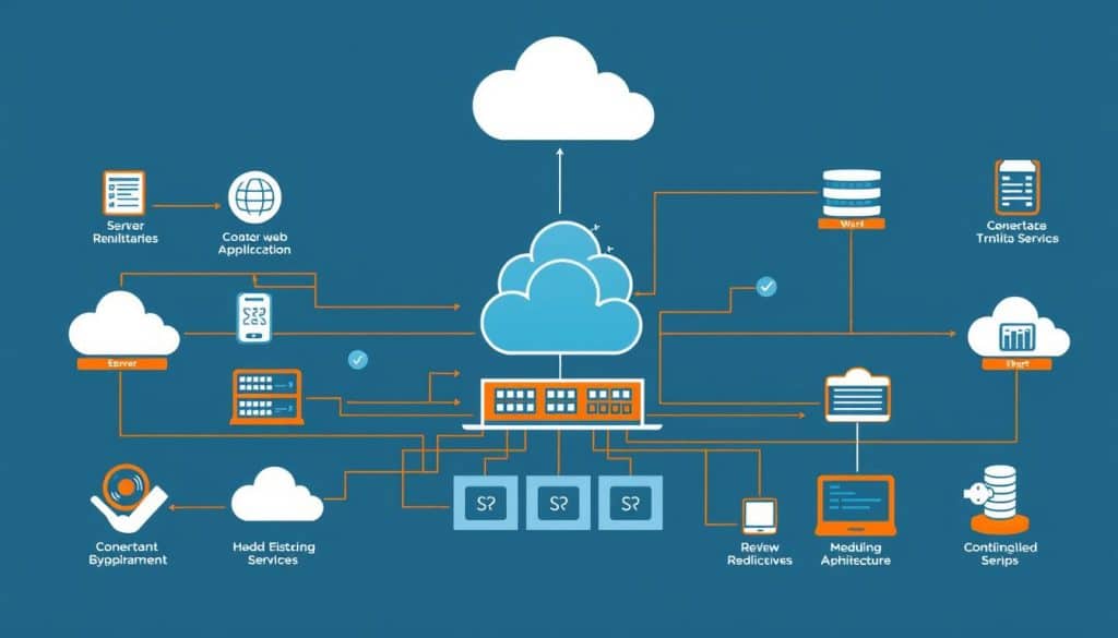 Generate an image representing robust web application infrastructure