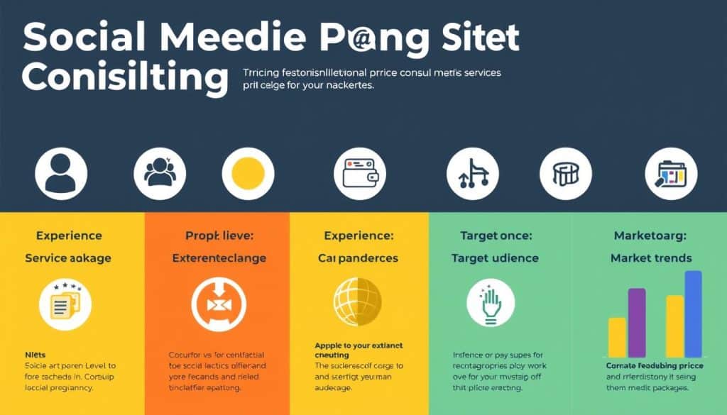 Generate an image representing social media consulting pricing factors
