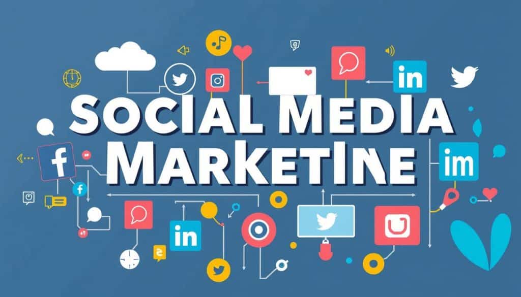 Generate an image representing social media marketing platforms