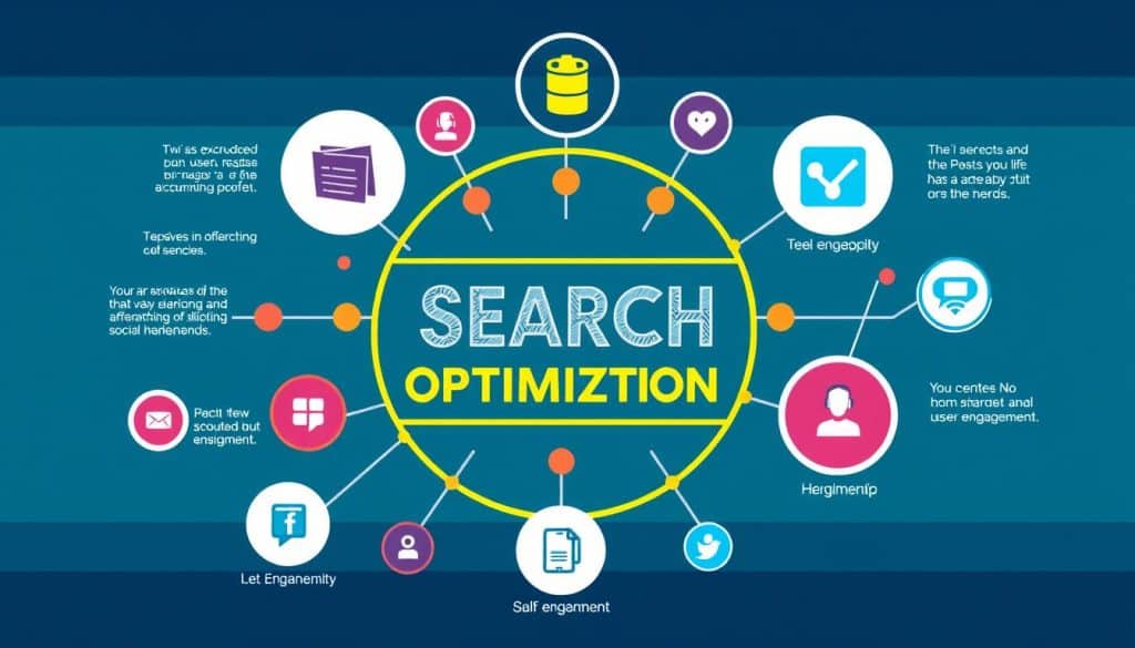 Generate an image representing social media search optimization