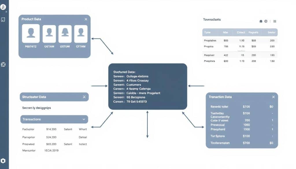 Generate an image representing structured data for e-commerce