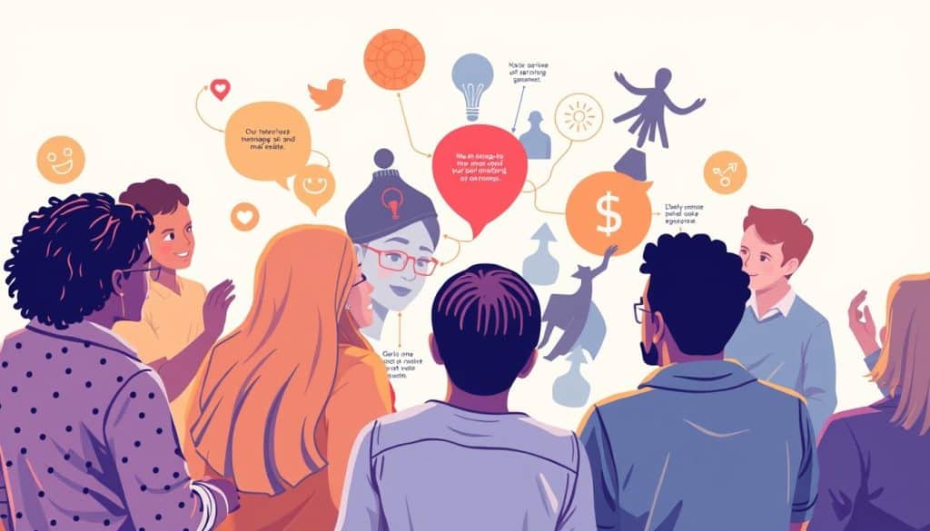 Generate an image representing the benefits of community management