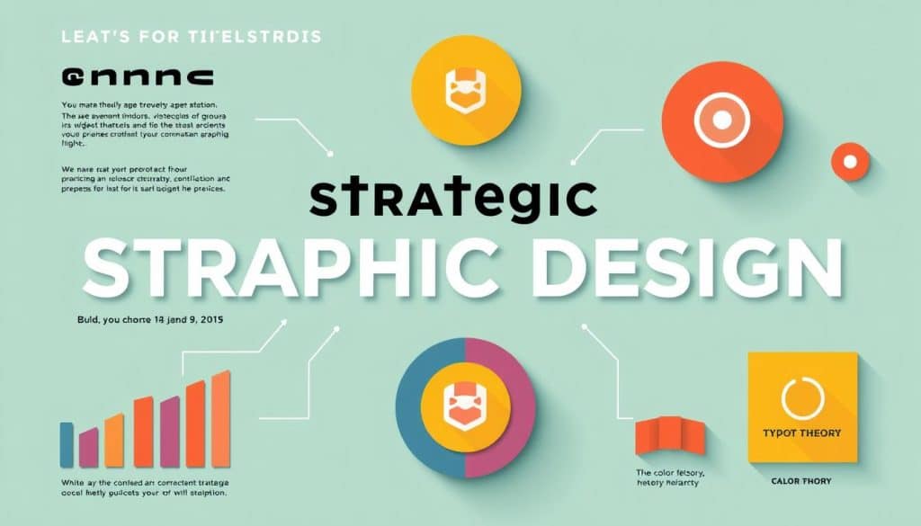 Generate an image representing the core elements of strategy graphic design