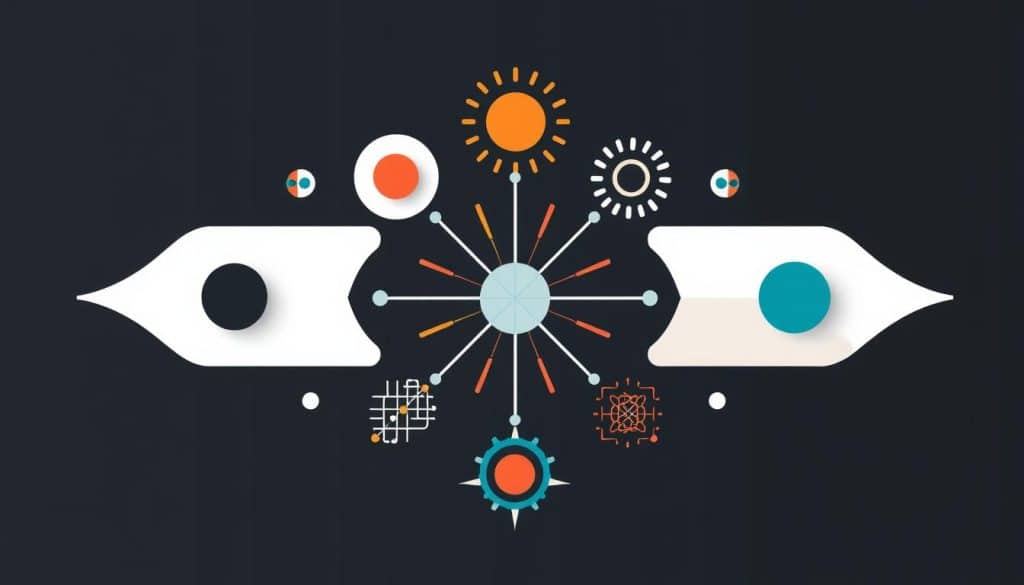 Generate an image representing the harmony of graphic design elements.
