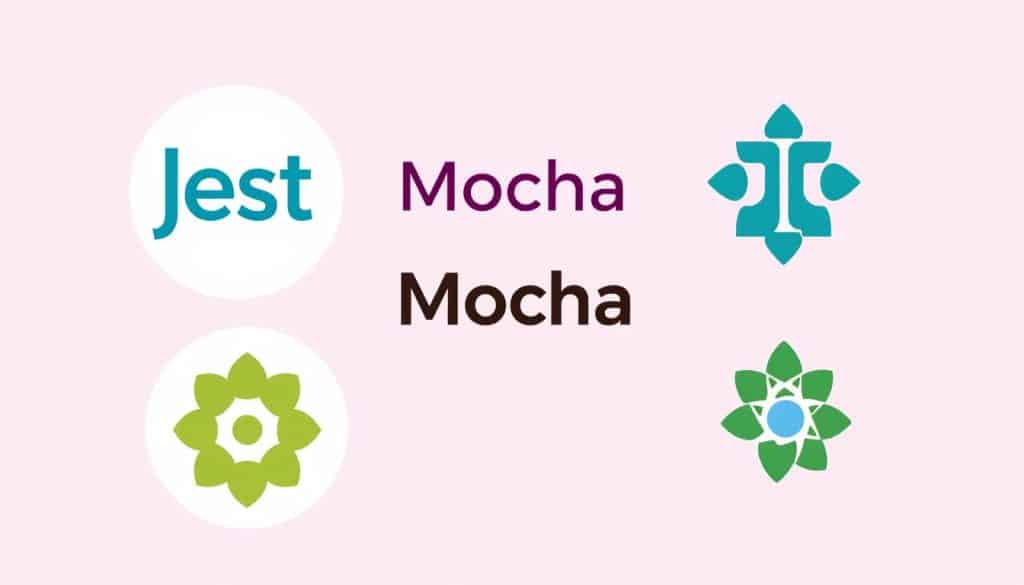Generate an image representing the logos of Jest, Mocha, and Jasmine testing frameworks. Generate an image representing the logos of Jest, Mocha, and Jasmine testing frameworks.