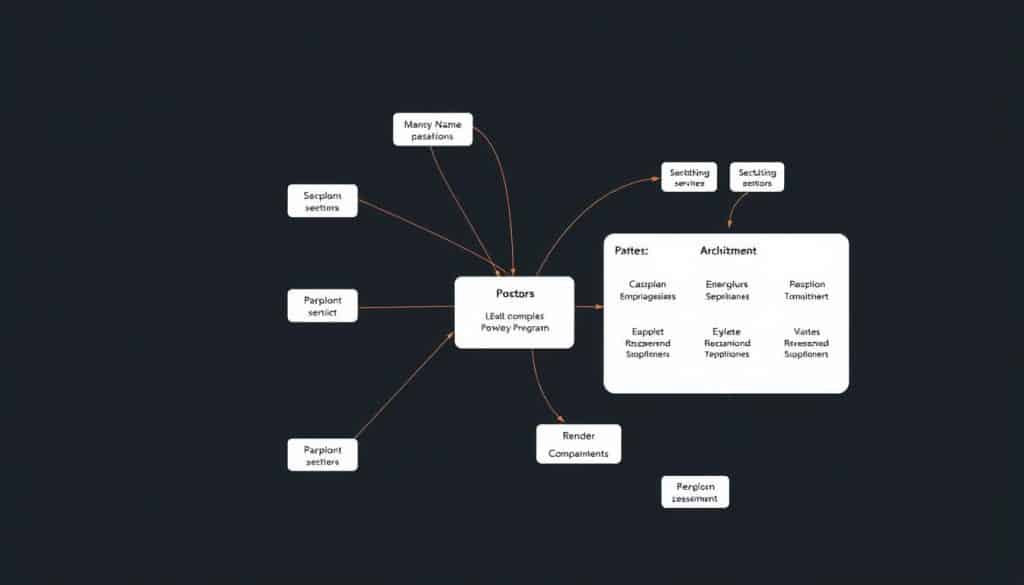 Generate an image representing the structure of a web application using HTML