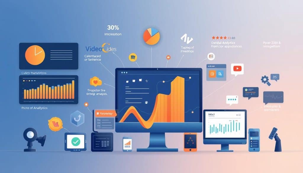 Generate an image representing video analytics tools and software.