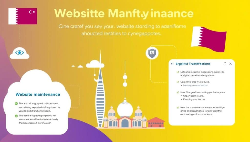 Generate an image representing website maintenance services in Qatar