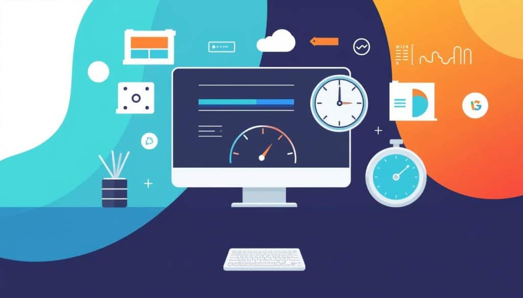 Generate an image representing website speed testing