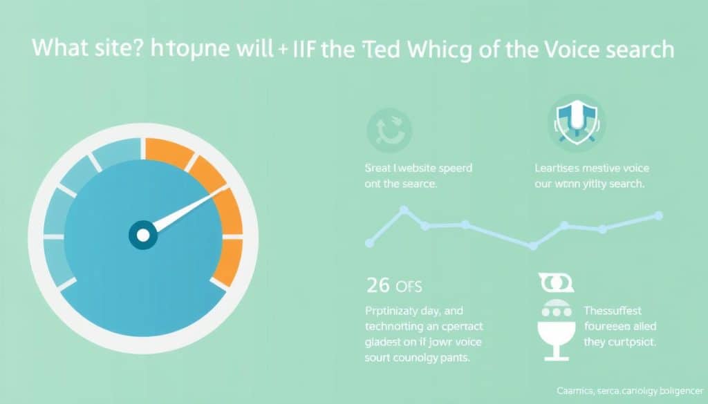 Generate an image showing the importance of website speed for voice search