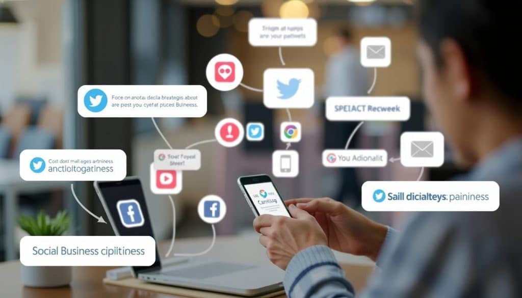 Generate image: Paid social media advertising strategies for business growth in Qatar