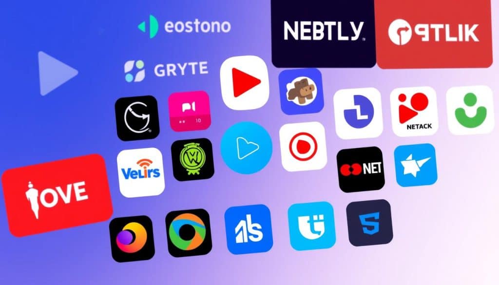 Generate image of various video platforms