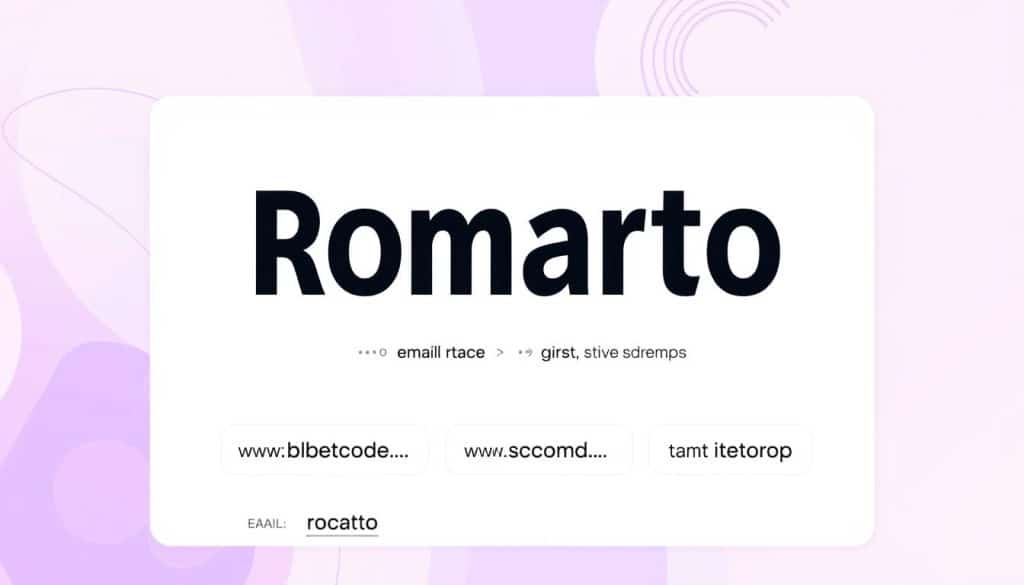 Generate professional email addresses with Romarto, a simple email generator that creates different combinations based on your first and last name. Generate professional email addresses with Romarto, a simple email generator that creates different combinations based on your first and last name.