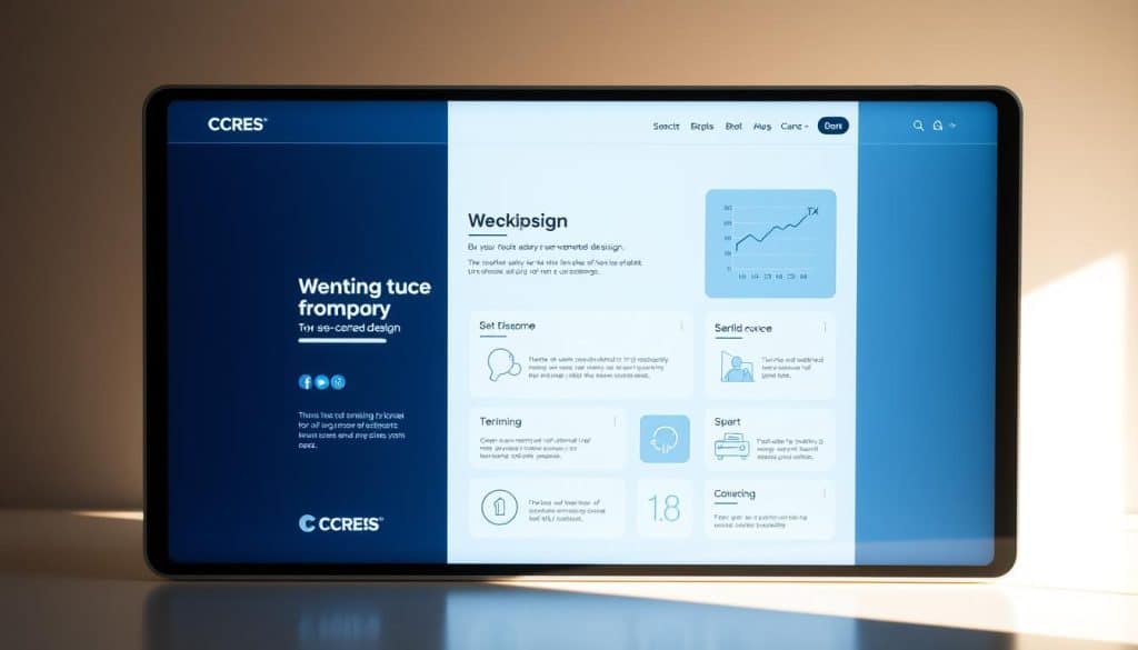 Graphic UX Design: a sleek, modern digital interface showcasing the CRES brand's commitment to user-centered design. Crisp, clean lines and a minimalist layout draw the eye, complemented by elegant typography and intuitive icons. Layers of depth and subtle textures create a visually captivating, responsive experience. Soft, diffused lighting illuminates the screen, casting a warm, inviting glow. The composition is framed by a slightly angled perspective, suggesting the dynamic, forward-thinking nature of the design. An overall sense of harmony and balance conveys the importance of a thoughtful, cohesive graphic UX for enhanced user engagement and satisfaction.
