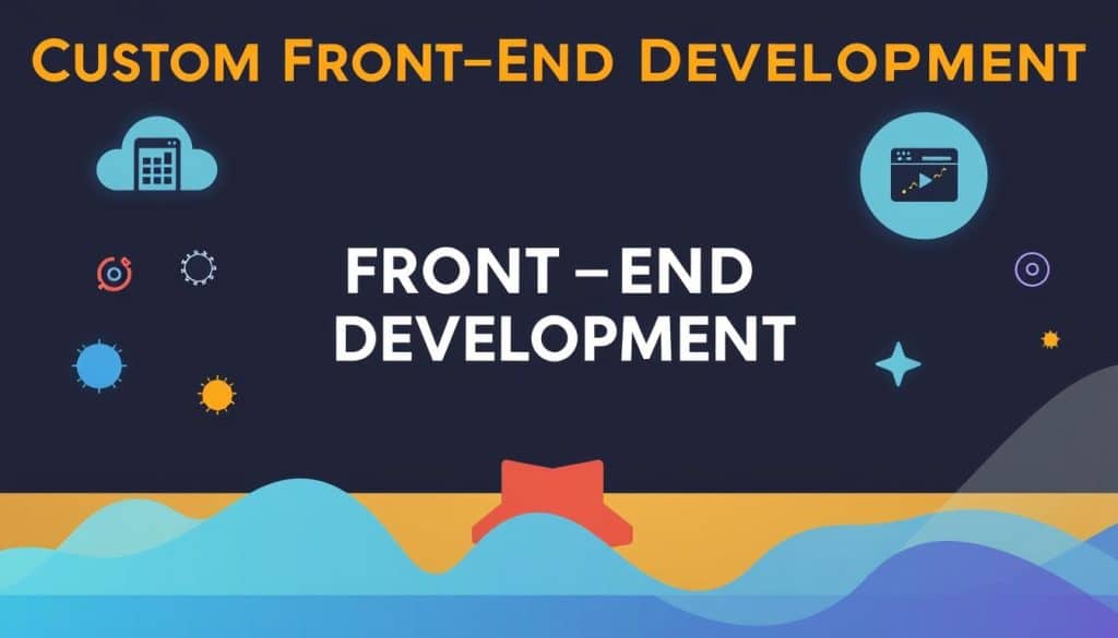 Image generation prompt for custom front-end development services