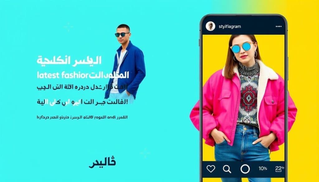 Image of a Qatari fashion brand advertising on Instagram