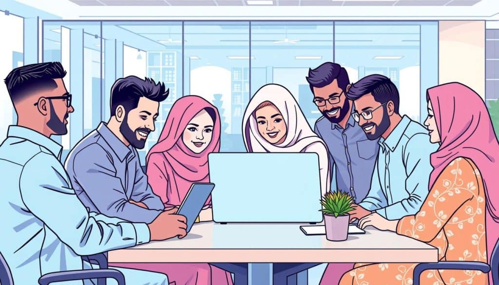 Image of a community management team in Qatar