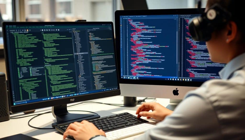 Image of a developer setting up a PHP development environment on their computer