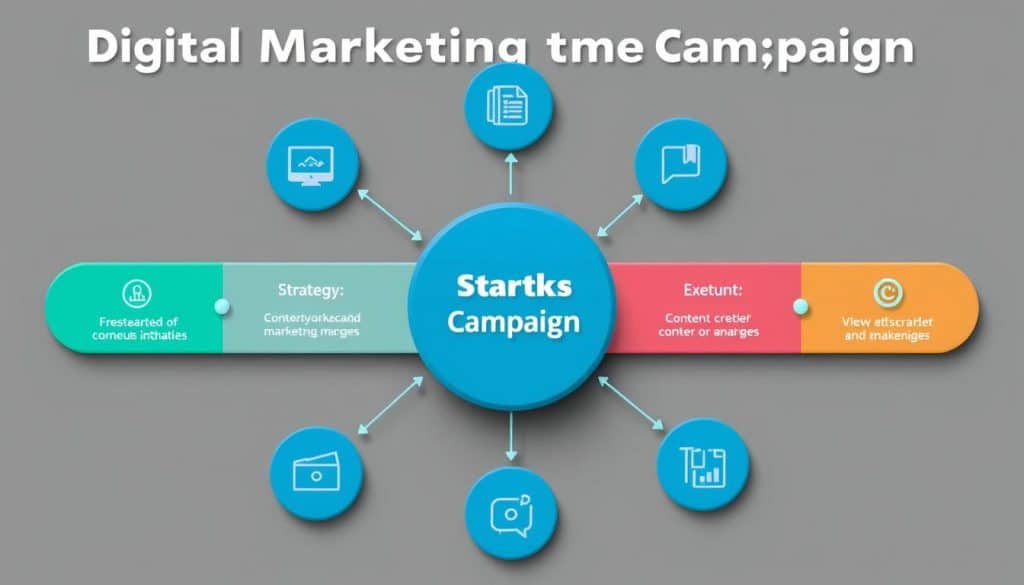 Image of a digital marketing campaign development process