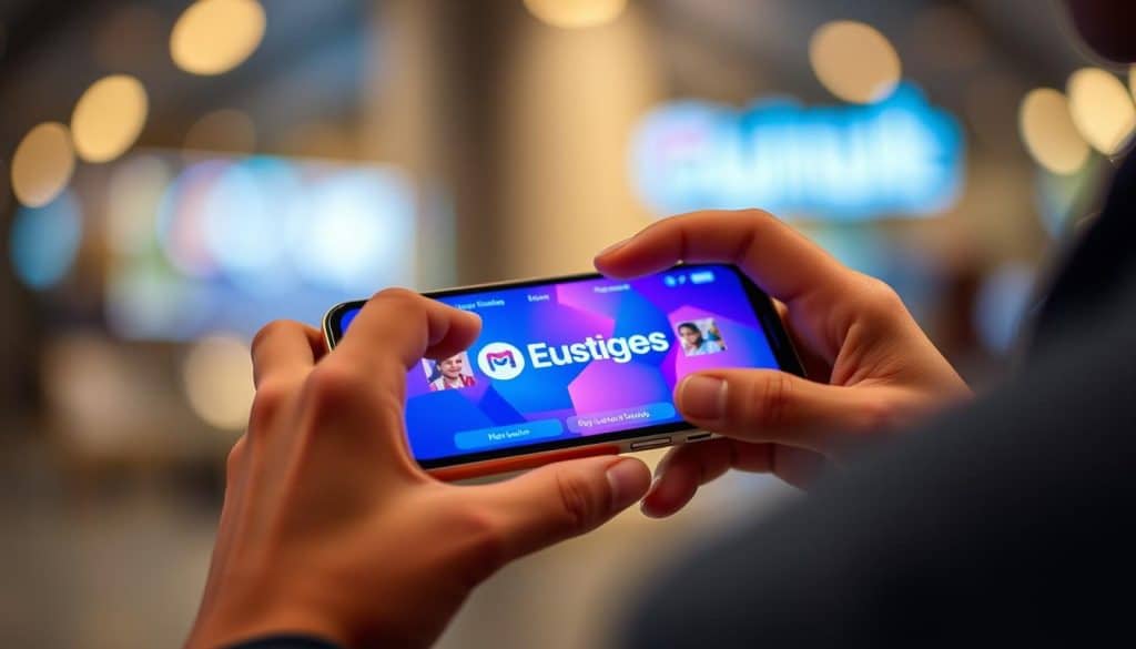 Image of a person using a smartphone to interact with a brand